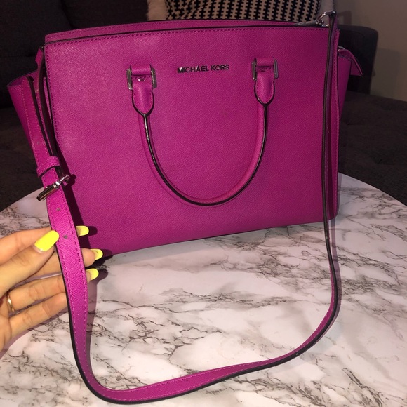 Michael Kors Handbags - SOLD Michael Kors Selma Large Handbag - Hot Pink